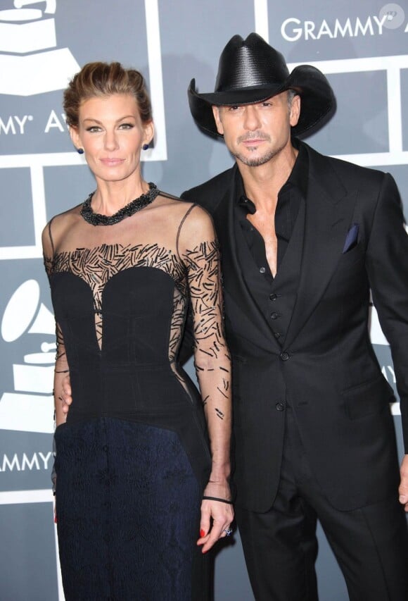 Faith Hill, Tim McGraw à la 55e cérémonie des Grammy Awards à Los Angeles le 10 février 2013.