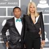 Pharrell Williams et sa fiancée Helen Lasichanh à la 55e cérémonie des Grammy Awards à Los Angeles le 10 février 2013.