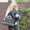 Exclu - Kimberly Stewart se rend chez des amis avec sa fille Delilah a Sherman Oaks, le 10 février 2013.