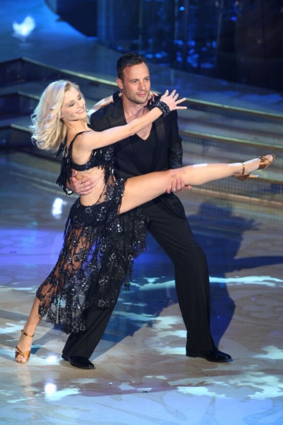 Oscar Pistorius dans la version italienne de l'émission Danse avec les stars, le 8 janvier 2012