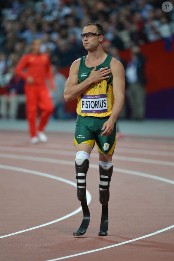 Oscar Pistorius lors de la demi-finale du 400m des Jeux olympiques de Londres le 5 août 2012