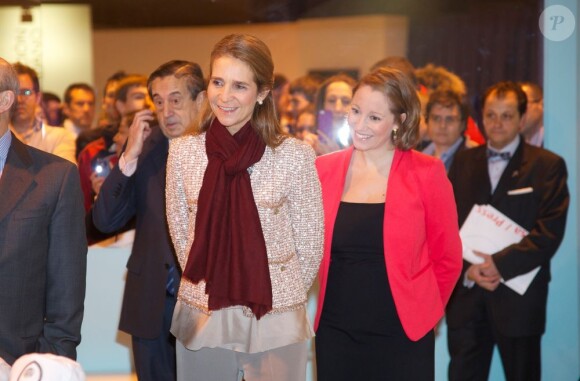 L'infante Elena d'Espagne lors de l'ouverture du 21e Salon international de l'Etudiant de Madrid (AULA), le 13 février 2013