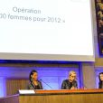 Laurence Ferrari, Jenifer et Christine Kelly pour la fondation K d'urgences qui réunissait de nombreux artistes et personnalités politiques afin de faire 10 propositions au gouvernement pour aider les familles monoparentales. La réunion a eu lieu au Conseil Économique Social et environnemental à Paris le 18 février 2013.
