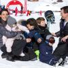La princesse Marie et le prince Joachim de Danemark aux sports d'hiver avec leurs enfants, à Villars-sur-Ollon, le 13 février 2013.