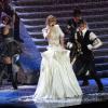 Taylor Swift sur la scène des Brit Awards 2013 à Londres, le 20 février 2013.