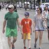 Harrison Ford, Calista Flockhart et leur fils Liam en vacances à Rio de Janeiro au Brésil le 17 février 2013
