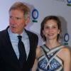 Calista Flockhart, peu maquillée et mal coiffée, accompagne Harrison Ford au lancement de la branche brésilienne de l'organisation Conservation Internationa à Sao Paolo le 20 février 2013
