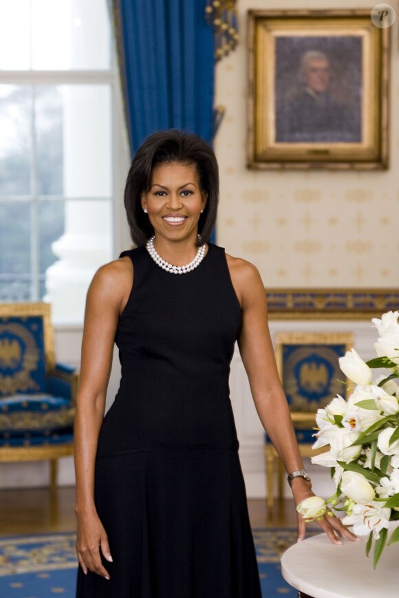 Portrait officiel de Michelle Obama en février 2009