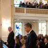 Voici des photos officielles sur les coulisses de l'investiture de Barack Obama et sur la vie à la Maison Blanche. Le président et sa femme, accompagnés du vice-président Joe Biden, assistent à une messe en l'église St. John's Church à Washington, le 21 janvier 2013.