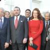 Le roi Mohammed VI du Maroc inaugurant avec son épouse la princesse Lalla Salma un centre de traitement des cancers à Casablanca le 30 janvier 2013.