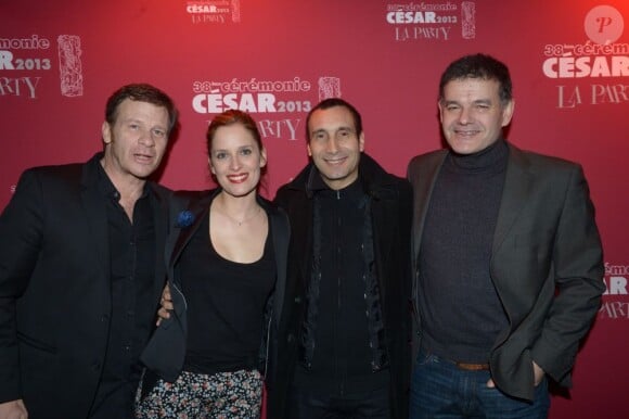 Philippe Lelièvre, Zinedine Soualem et Jean-Michel Lahmi lors de l'after des César 2013, "La Party", au club 79 à Paris, le 22 février 2013