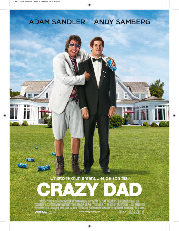 Affiche de Crazy Dad avec Adam Sandler, récompensé du prix du pire acteur aux Razzie Awards 2013.