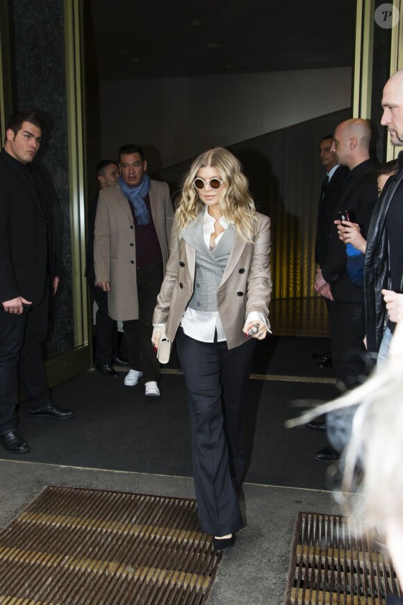Fergie en plein shopping à Milan, le samedi 23 février 2013.