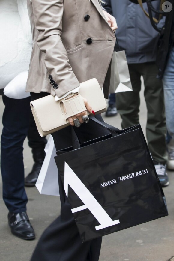 Fergie en plein shopping à Milan, le samedi 23 février 2013.