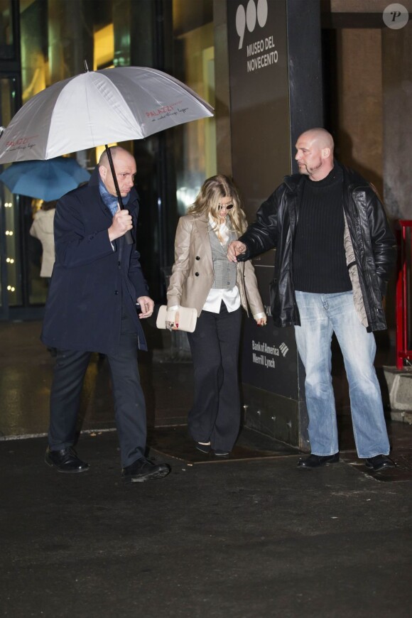 Fergie en plein shopping à Milan, le samedi 23 février 2013.