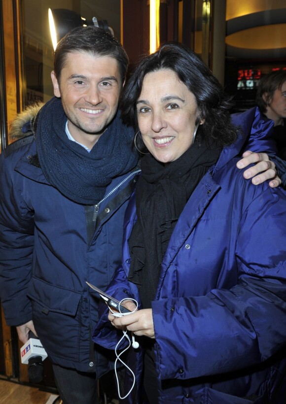 Christophe Beaugrand et Isabelle Alonso pour la 200e d'"Inconnu à cette adresse" au Théâtre Antoine à Paris, le 25 février 2013.