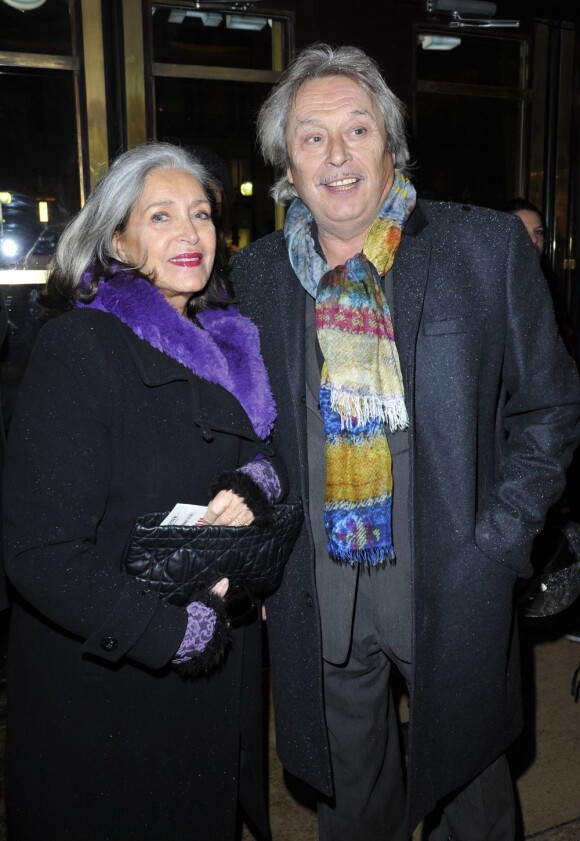 Patrick Bouchitey et Françoise Fabian pour la 200e d'"Inconnu à cette adresse" au Théâtre Antoine à Paris, le 25 février 2013.