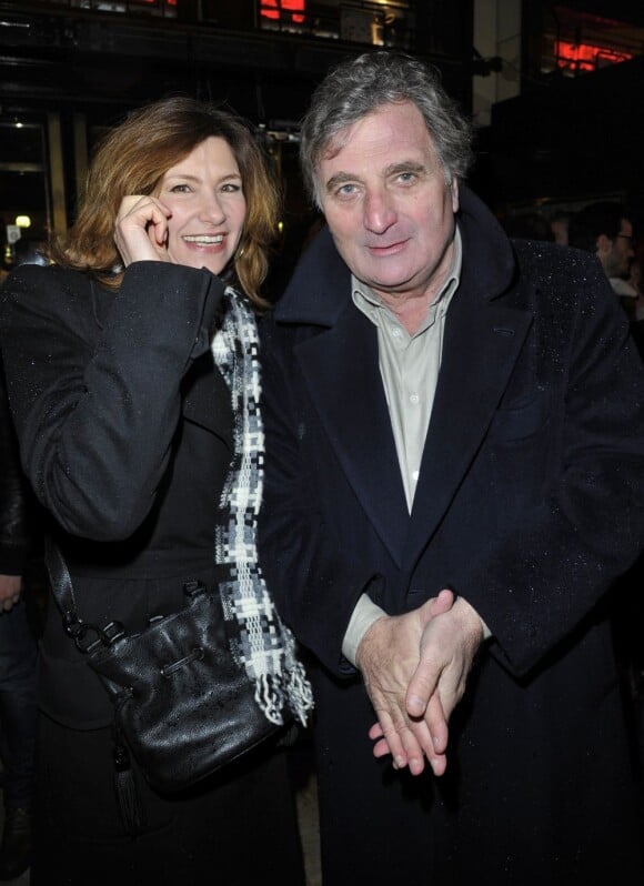 Florence Pernel et Patrick Rotman pour la 200e d'"Inconnu à cette adresse" au Théâtre Antoine à Paris, le 25 février 2013.