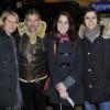 Paul et Luana Belmondo, Anouchka Delon et Julien Dereins pour la 200e d'"Inconnu à cette adresse" au Théâtre Antoine à Paris, le 25 février 2013.