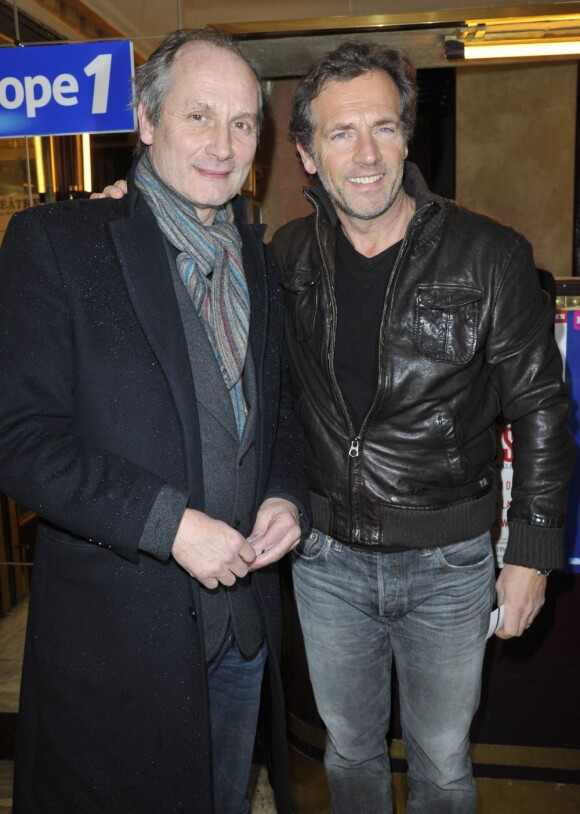 Hippolyte Girardot et Stéphane Freiss pour la 200e d'"Inconnu à cette adresse" au Théâtre Antoine à Paris, le 25 février 2013.