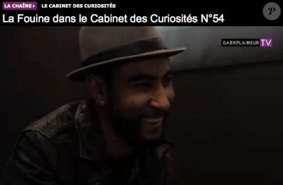 La Fouine dans le Cabinet des Curiosités n°54 de Darkplanneur, en février 2013, autour de la sortie de l'album Drôle de parcours.