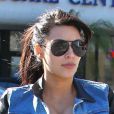 Kim Kardashian, enceinte, déjeune au Jinky's Cafe après sa séance de sport matinale. Los Angeles, le 1er mars 2013.
