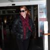 Exclusif - Jessica Chastain arrive a l'aéroport de Roissy-Charles-de-Gaulle. Le 2 mars 2013.