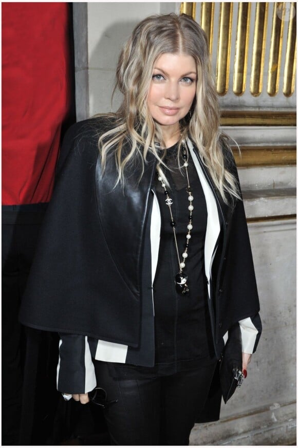 Fergie lors du défilé Balmain à l'hôtel de ville de Paris dans le IVe arrondissement. Le 28 février 2013.