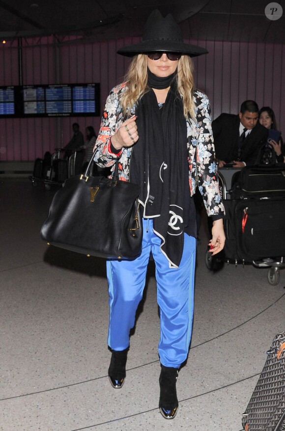 Fergie, enceinte et de retour à Los Angeles après son séjour à Paris. Le 1er mars 2013.