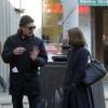 Vanessa Paradis et John Turturro sur le tournage du film "Fading Gigolo" à New York, le 17 novembre 2012.