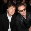 Sir Paul McCartney et Bono assistent au défilé automne-hiver 2013 de Stella McCartney à l'Opéra Garnier. Paris, le 4 mars 2013.