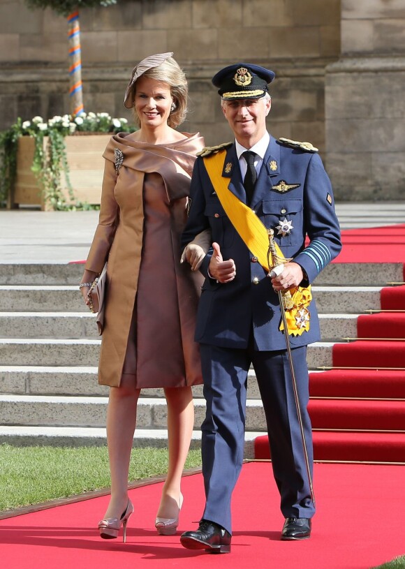 Le prince Philippe de Belgique et la princesse Mathilde de Belgique à Luxembourg, le 20 octobre 2012.