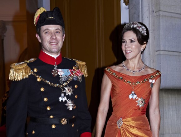 Le prince Frederik et la princesse Mary de Danemark à Copenhague, le 1er janvier 2013.