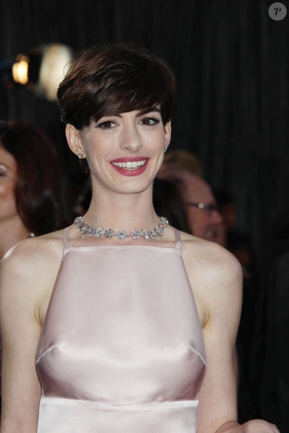 Anne Hathaway - 85eme ceremonie des Oscars a Hollywood. Le 24 fevrier 2013  85th Academy Awards (The Oscars). (Hollywood, CA)24/02/2013 - Hollywood