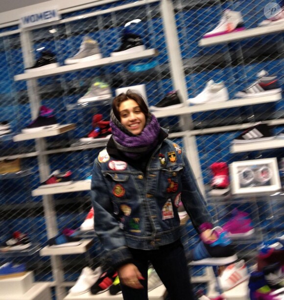 Lourdes, heureuse chez Adidas, à Soho à New York, le 3 mars 2013.