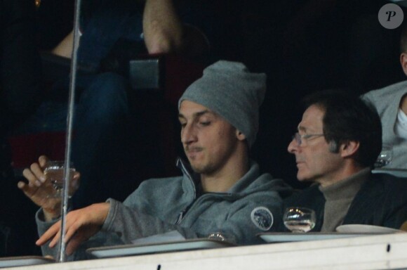 Zlatan Ibrahimovic lors du match de Ligue des champions entre le PSG et Valence (1-1) au Parc des Princes à Paris le 6 mars 2013