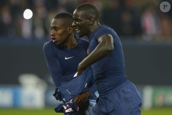Blaise Matuidi et Mamadou Sakho lors du match de Ligue des champions entre le PSG et Valence (1-1) au Parc des Princes à Paris le 6 mars 2013