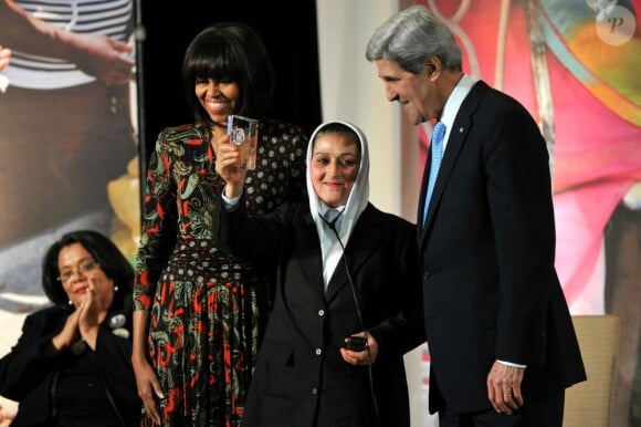 Michelle Obama, John Kerry et Malalai Bahaduri