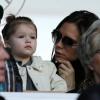 Victoria Beckham est venue soutenir son mari David, accompagnee de ses fils Brooklyn, Romeo et Cruz, de sa fille Harper et de ses beaux-parents David Edward Alan et Sandra Georgina West, au Parc des Princes à Paris le 9 Mars 2013.