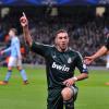 Karim Benzema lors du match de Ligue des champions entre Manchester City et le Real Madrid à l'Etihad Stadium de Manchester le 21 novembre 2012
