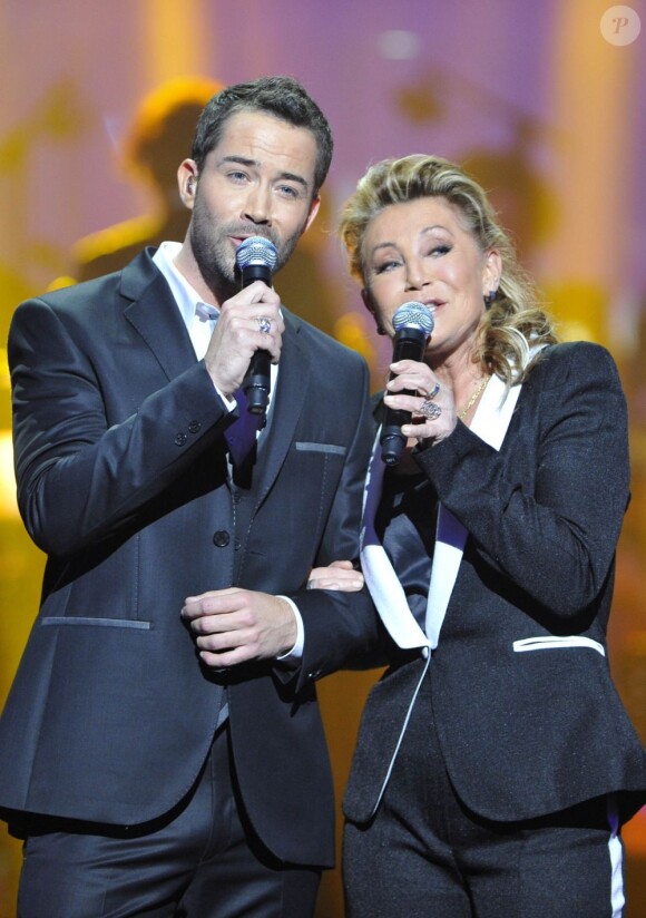 Emmanuel Moire et Sheila à la 28e édition des Victoires de la Musique au Zénith, le 8 février 2013.