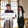 Yamina Benguigui, ministre déléguée en charge des Français de l'étranger et de la Francophonie, a ouvert, seule, la Semaine de la langue francaise et de la Francophonie au ministère de la Culture, le 12 mars 2013.
