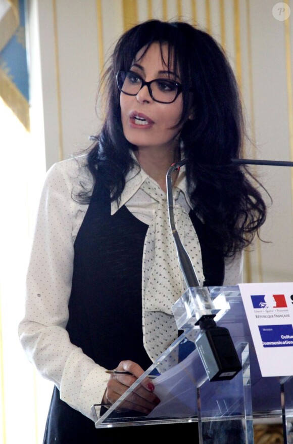 Yamina Benguigui, la ministre déléguée en charge des Français de l'étranger et de la Francophonie, a ouvert, seule, la Semaine de la langue francaise et de la Francophonie au ministère de la Culture, le 12 mars 2013.
