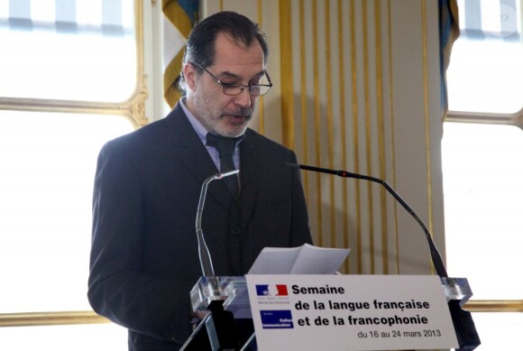 Samuel Labarthe au lancement de la Semaine de la langue francaise et de la Francophonie au ministère de la Culture, le 12 mars 2013.