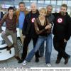 Frédéric Diefenthal, Samy Naceri, Gerard Krawczyk, Edouard MOntoute et Luc Besson à Marseille pour la présentation de Taxi 3 le 25 janvier 2003