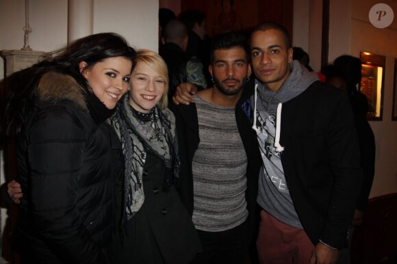 Pauline, Laurène, Tony et Romain au China Club, à Paris, le 13 mars 2013