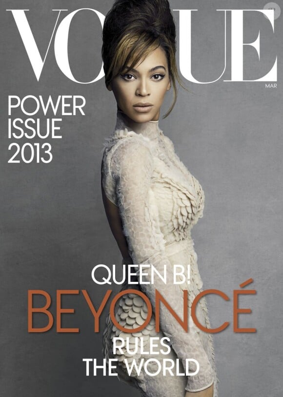 Beyoncé en couverture du magazine Vogue de mars 2013.