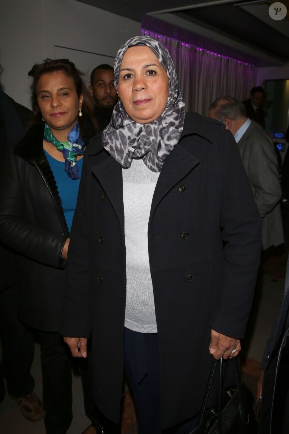 Latifa Ibn Ziaten, la mère d'un des soldats tués par Mohammed Merah lors de la soirée des parrains et marraines de l'association SOS Racisme au restaut Elysée Palace à PAris le 18 mars 2013