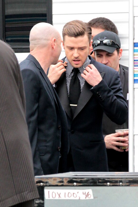 Justin Timberlake avant son live au théâtre El Rey à Los Angeles, le 18 mars 2013 à Los Angeles.