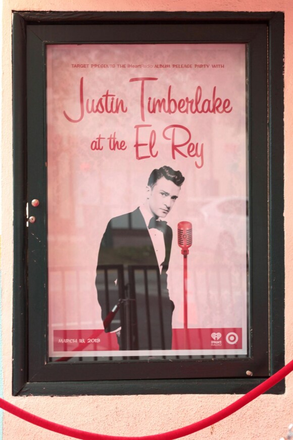 Justin Timberlake était en live au théâtre El Rey à Los Angeles, le 18 mars 2013 à Los Angeles.
